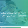 إطار الاختبارات المركزية للعام الدراسي 1447هـ