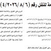 قرار مجلس إدارة الهيئة العامة للنقل رقم (4/2026/8/6) وتاريخ 12-10-1447هـ